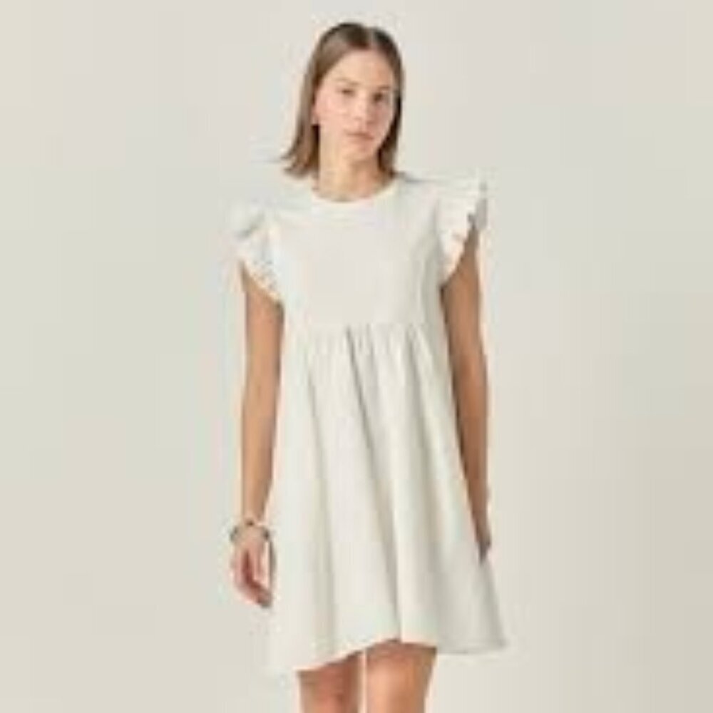 English Factory Cotton Mini Dress XS Cottagecore Coquette Boho Coastal Cowgirl